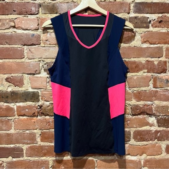 Lululemon Trail Bound Tank Deep Coal / Deep Navy / Electric Coral - Picture 1 of 3